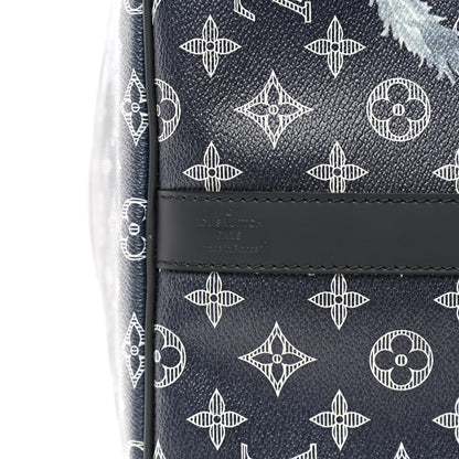 Louis Vuitton Savane Monogram Lion Chapman Keepall Bandouliere 55 Encre 6 of 10