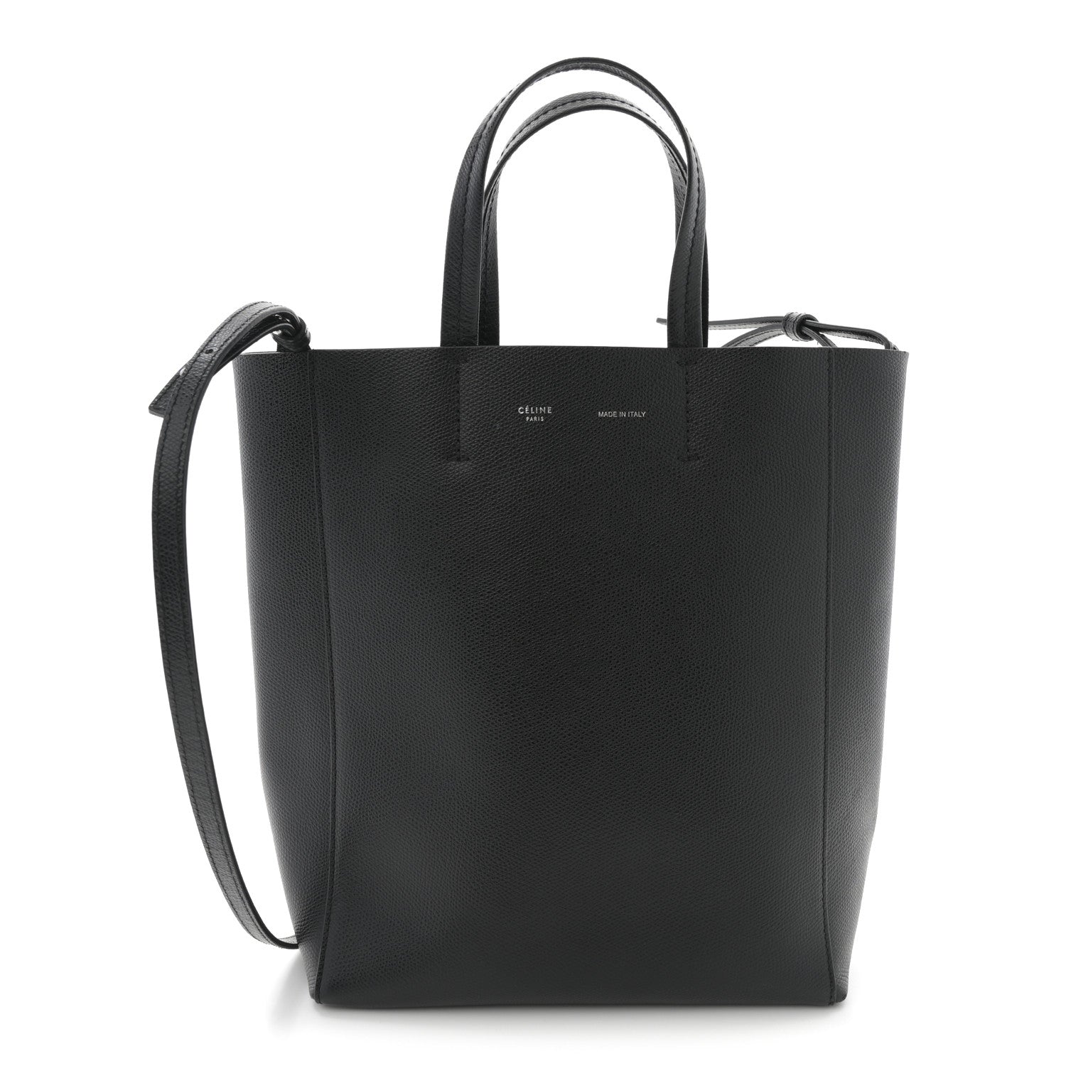 Celine Grained Calfskin Small Vertical Cabas Black 1 of 11