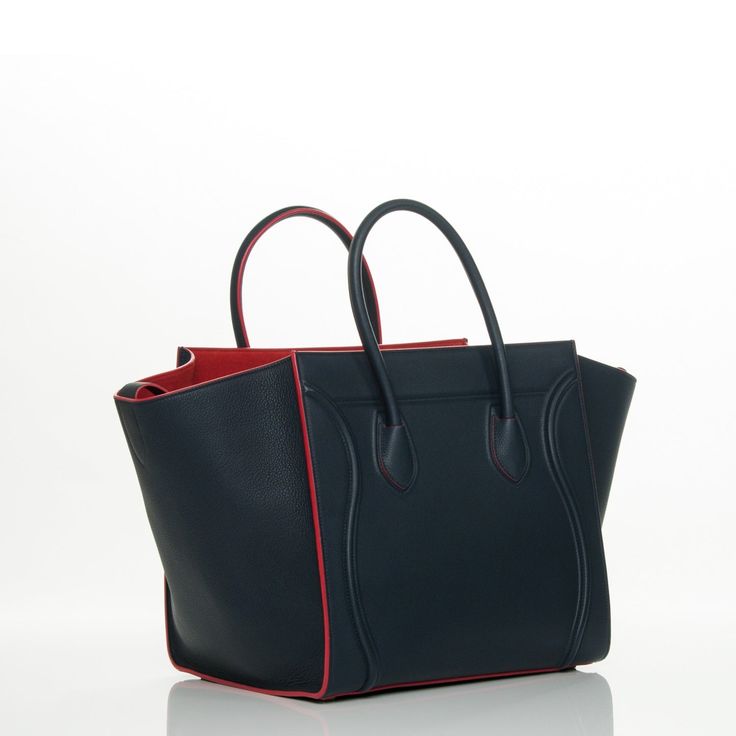 Baby Grained Calfskin Medium Phantom Luggage Navy