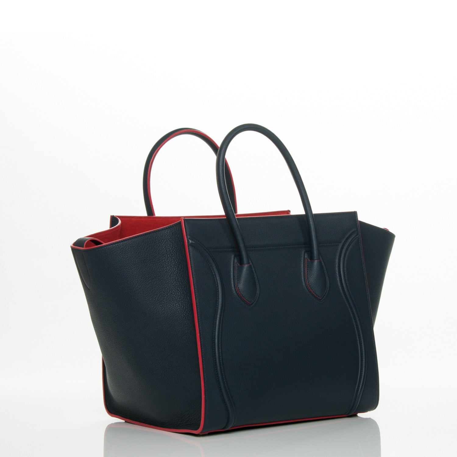 Celine Baby Grained Calfskin Medium Phantom Luggage Navy 3 of 8