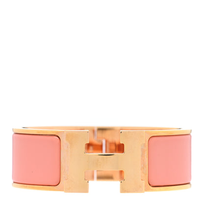 Hermes Enamel Wide Clic Clac H Bracelet PM Mango 1 of 5