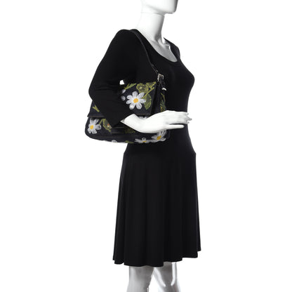 Fendi Denim Flower Applique Mama Baguette Blue 2 of 8