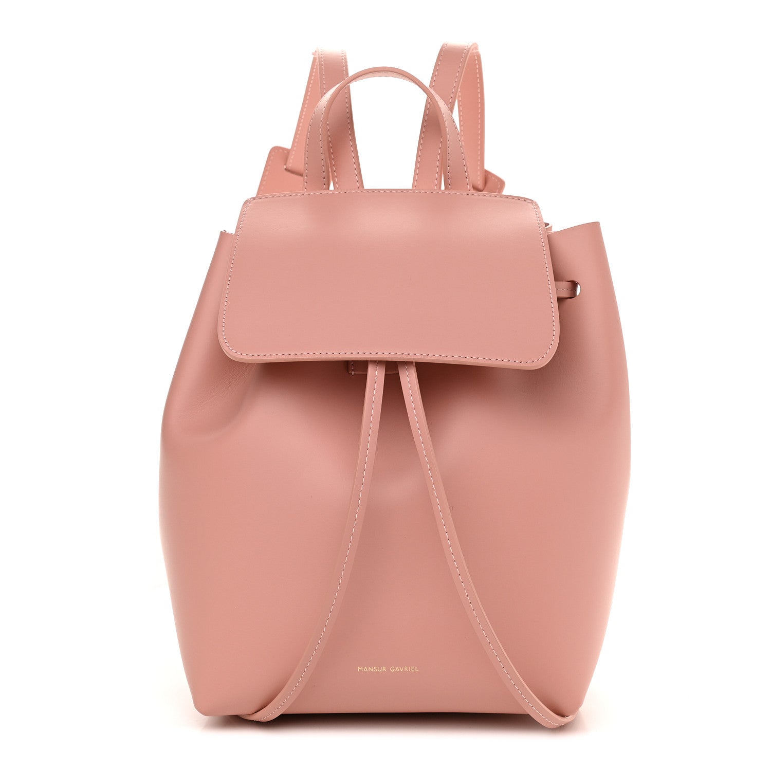 Mansur Gavriel Vegetable Tanned Calfskin Mini Backpack Blush 1 of 9