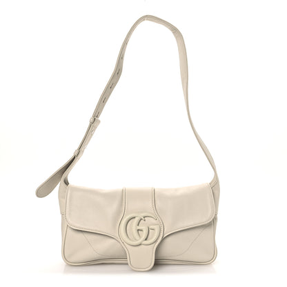 Gucci Goatskin Small GG Monochrome Aphrodite Shoulder Bag Mystic White 1 of 12