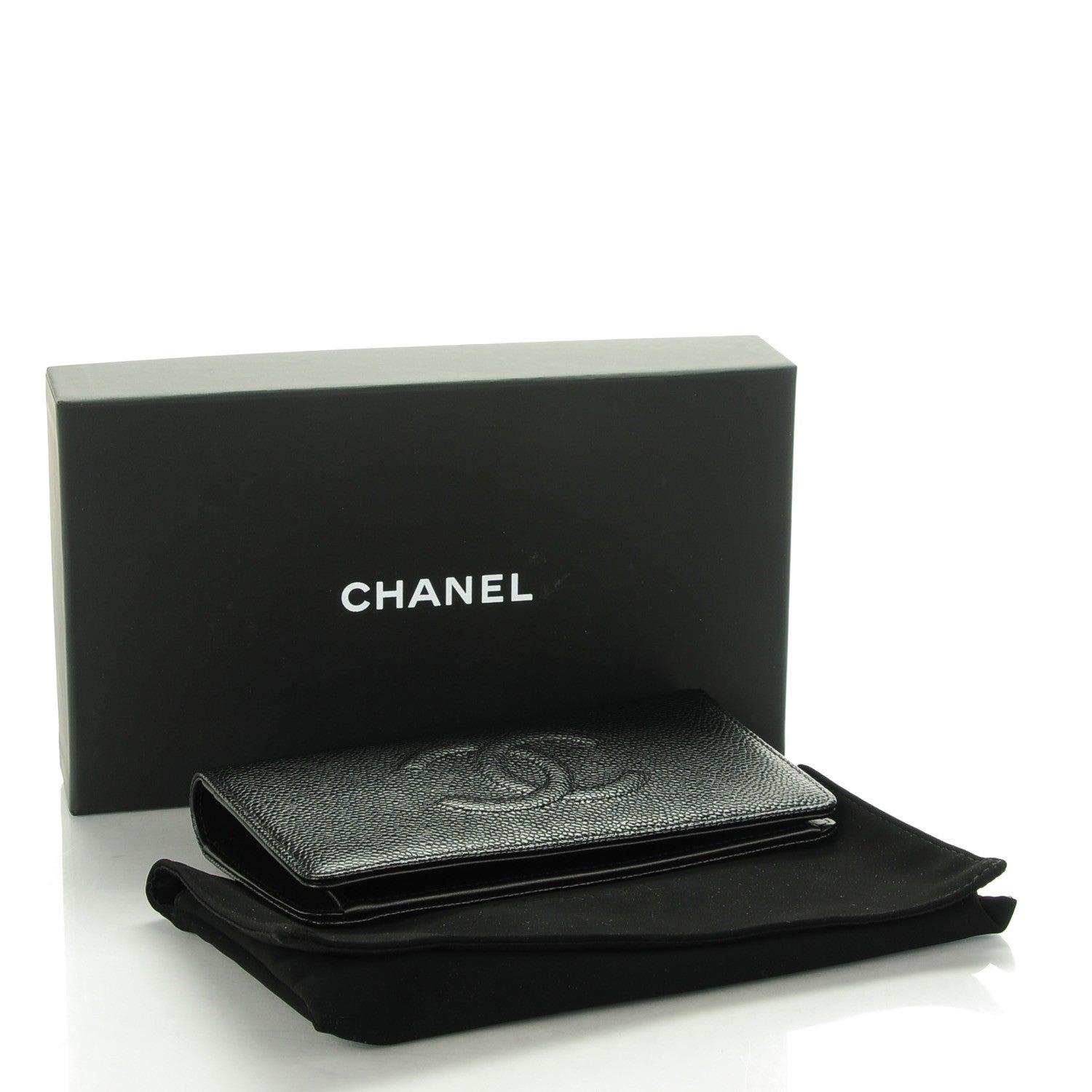 Chanel Caviar Timeless CC Yen Wallet Black 4 of 8