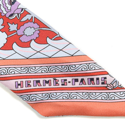 Hermes Silk Tapis Persans Twilly Marine Rouge Mauve 2 of 3
