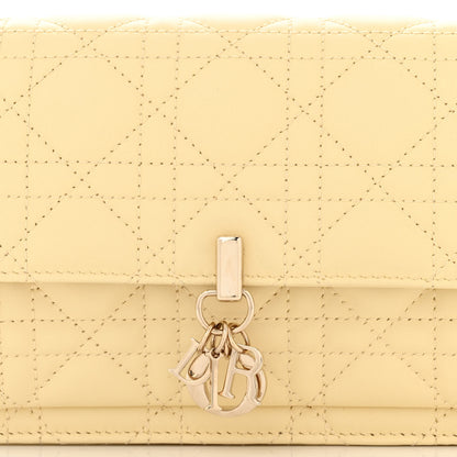 Christian Dior Lambskin Cannage Chain My Dior Daily Chain Pouch Soft Yellow 8 of 10