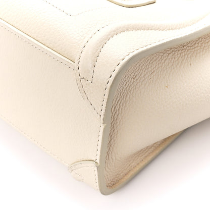 Celine Drummed Calfskin Nano Luggage Ivory 11 of 13