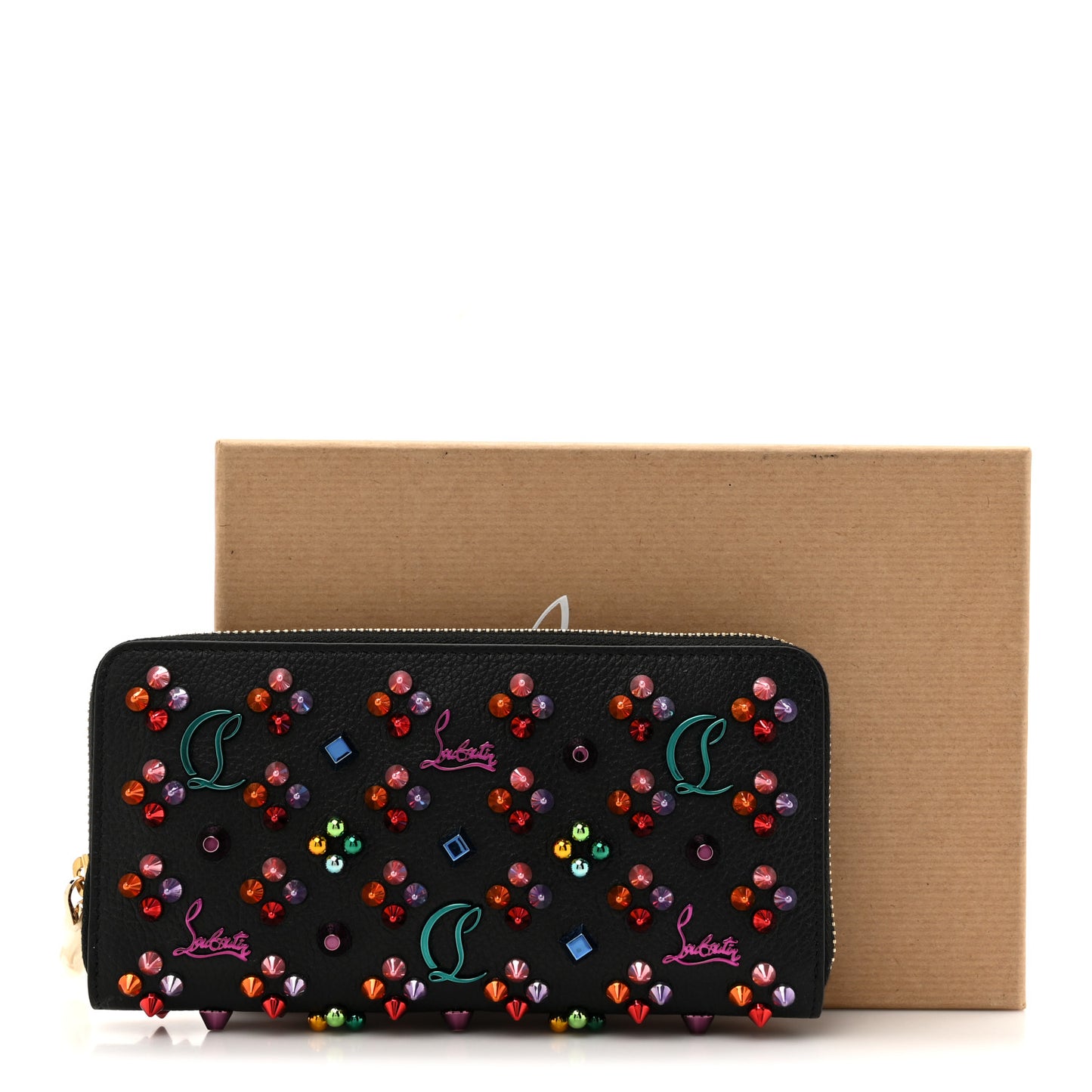 Calfskin Loubinthesky Panettone Wallet Black Multicolor