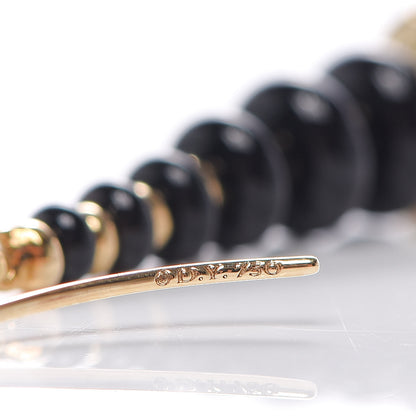 David Yurman 18K Yellow Gold Black Onyx Rio Rondelle Drop Earrings 4 of 4