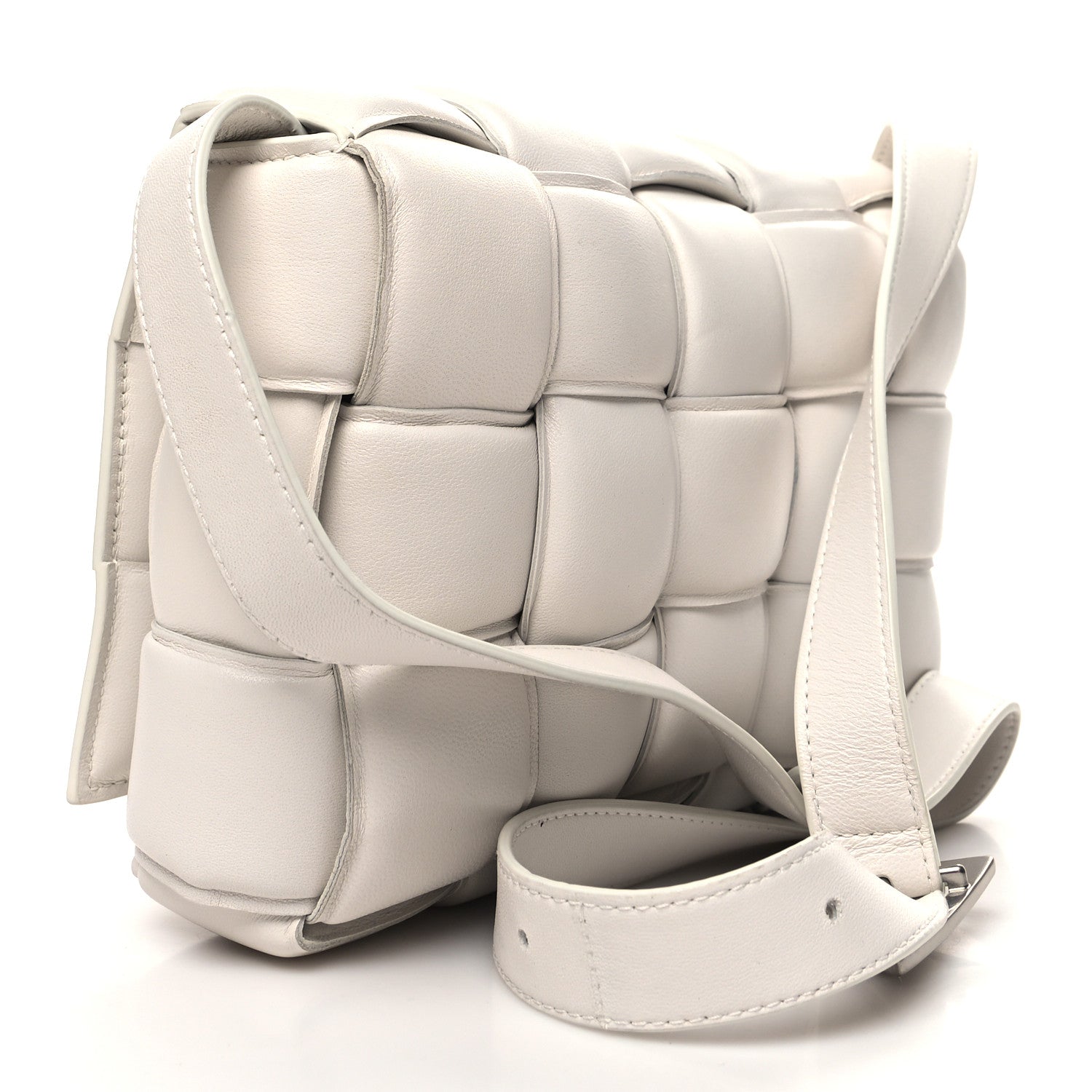 Bottega Veneta Nappa Maxi Intreccio Padded Cassette Crossbody Bag Chalk 3 of 12