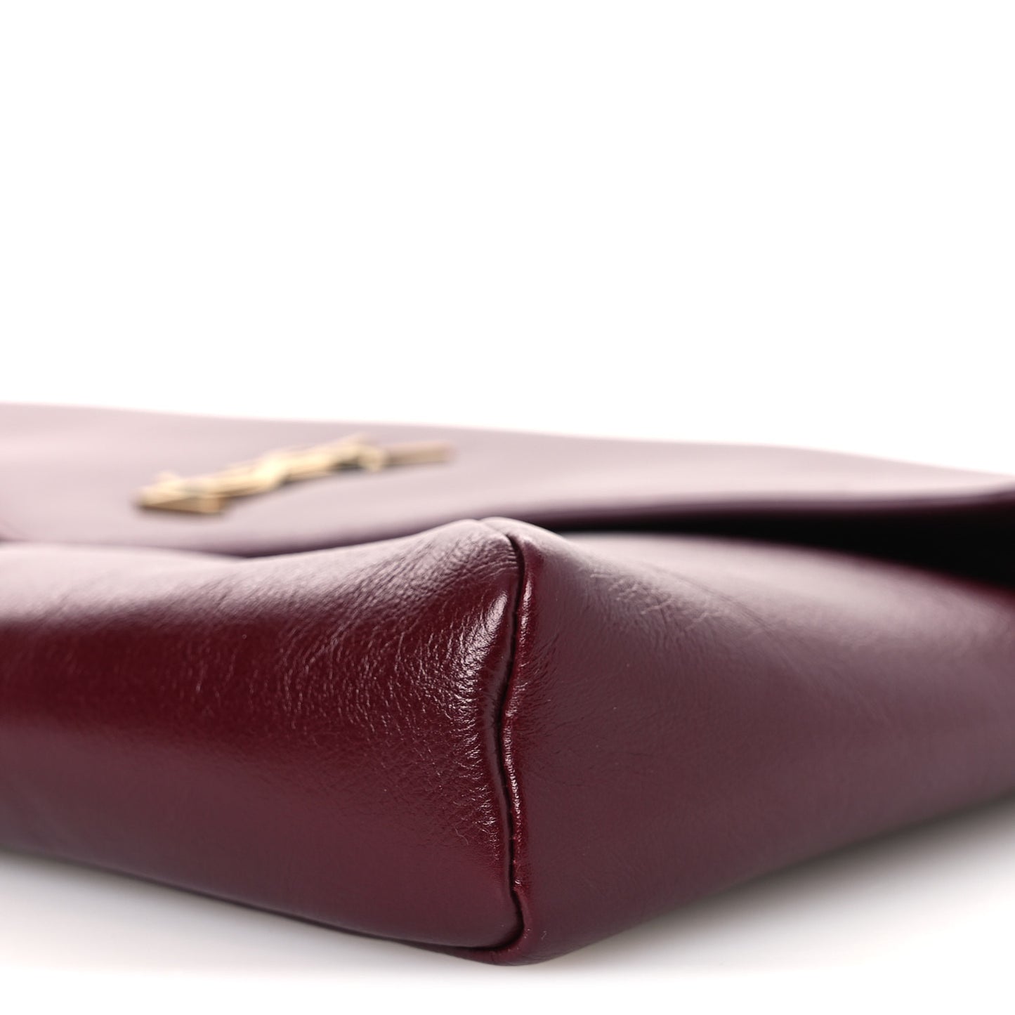 Lambskin Large Cassandre Envelope Pouch Dark Ruby