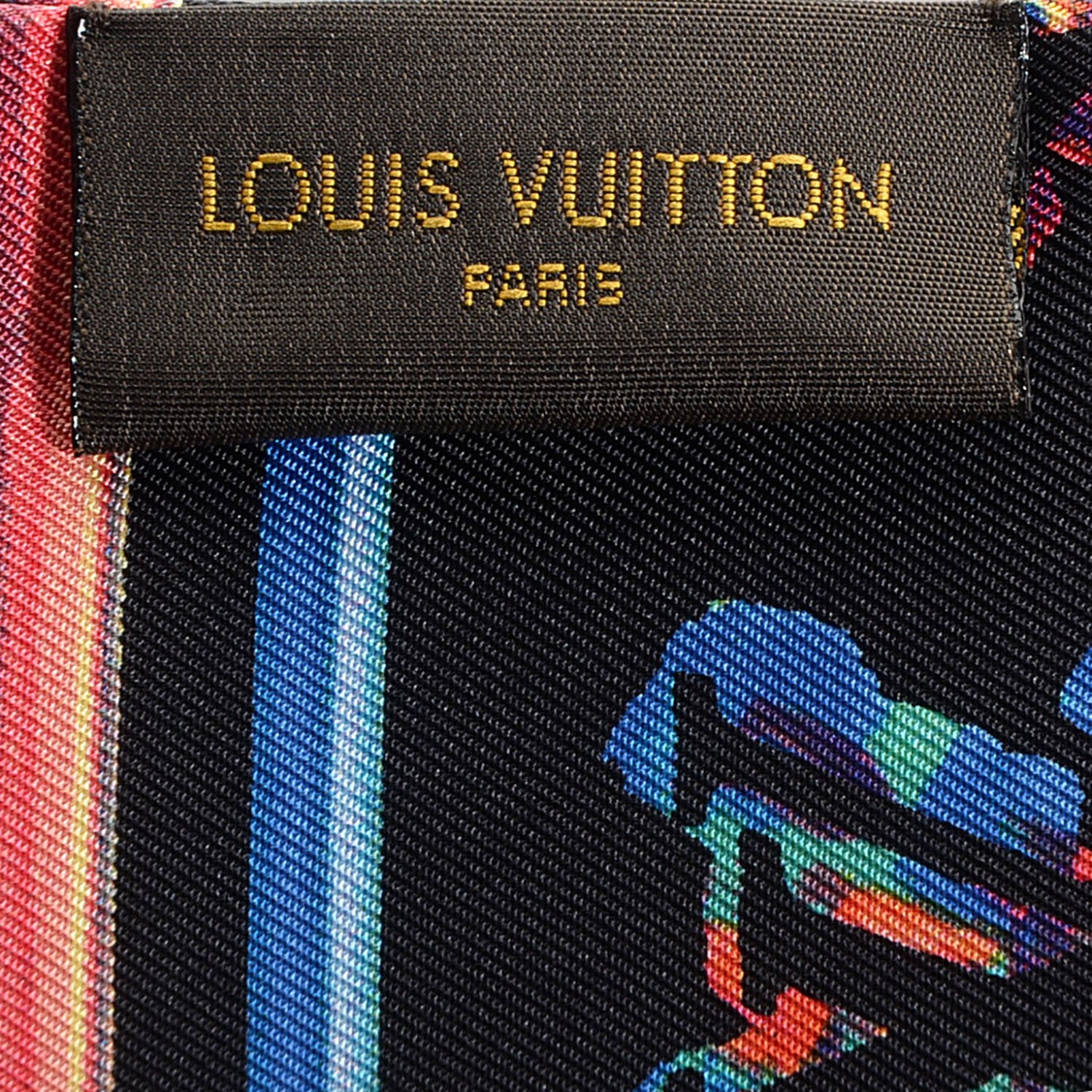 Louis Vuitton Silk Monogram Rainbow Bandeau Black 3 of 4
