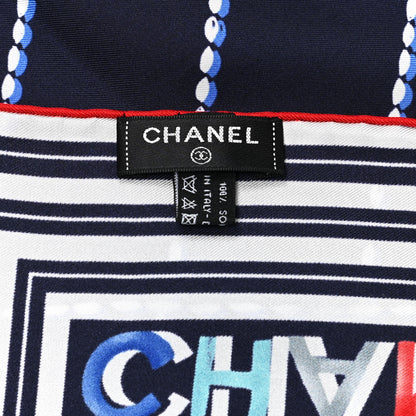 Chanel Silk CC Logo Square Scarf Multicolor 4 of 4