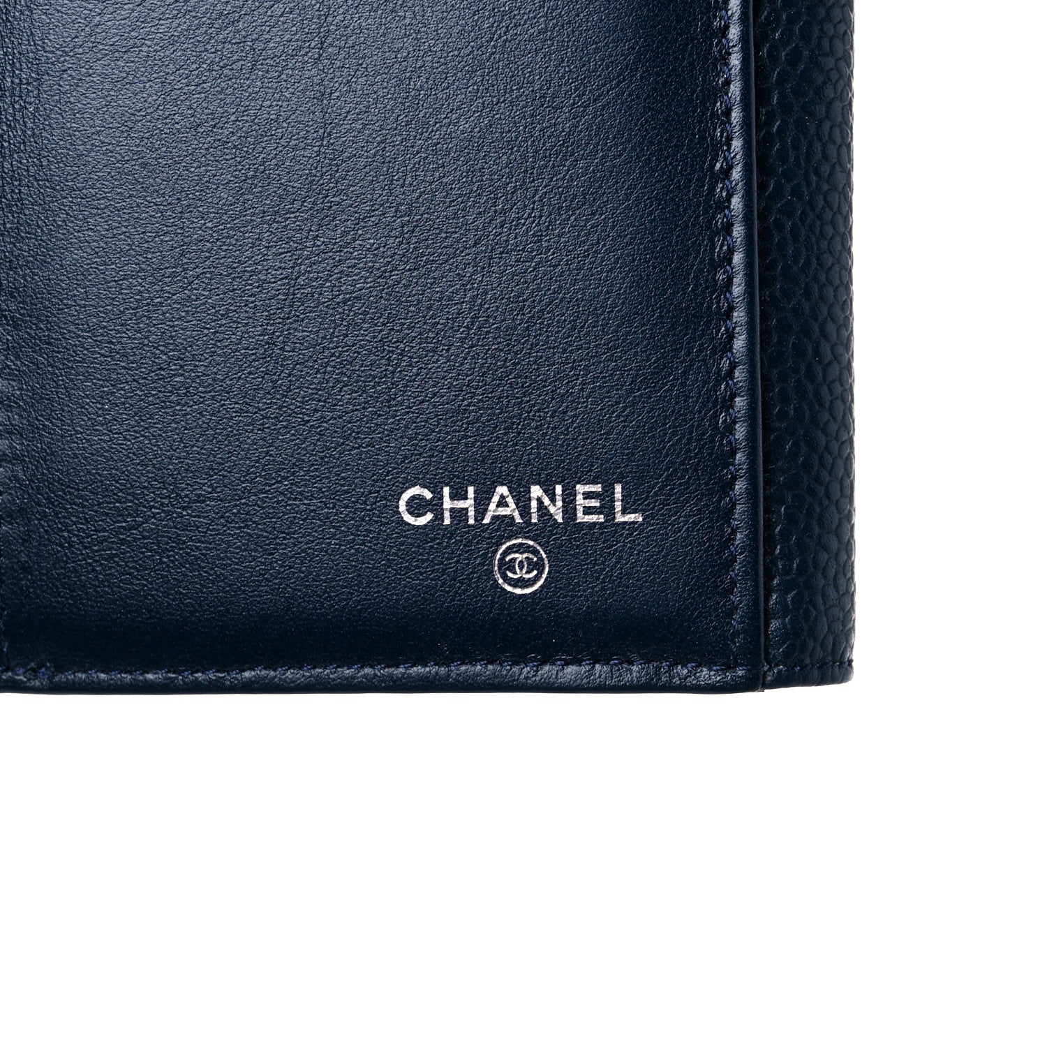 Chanel Caviar Timeless CC French Long Wallet Navy Blue 7 of 10