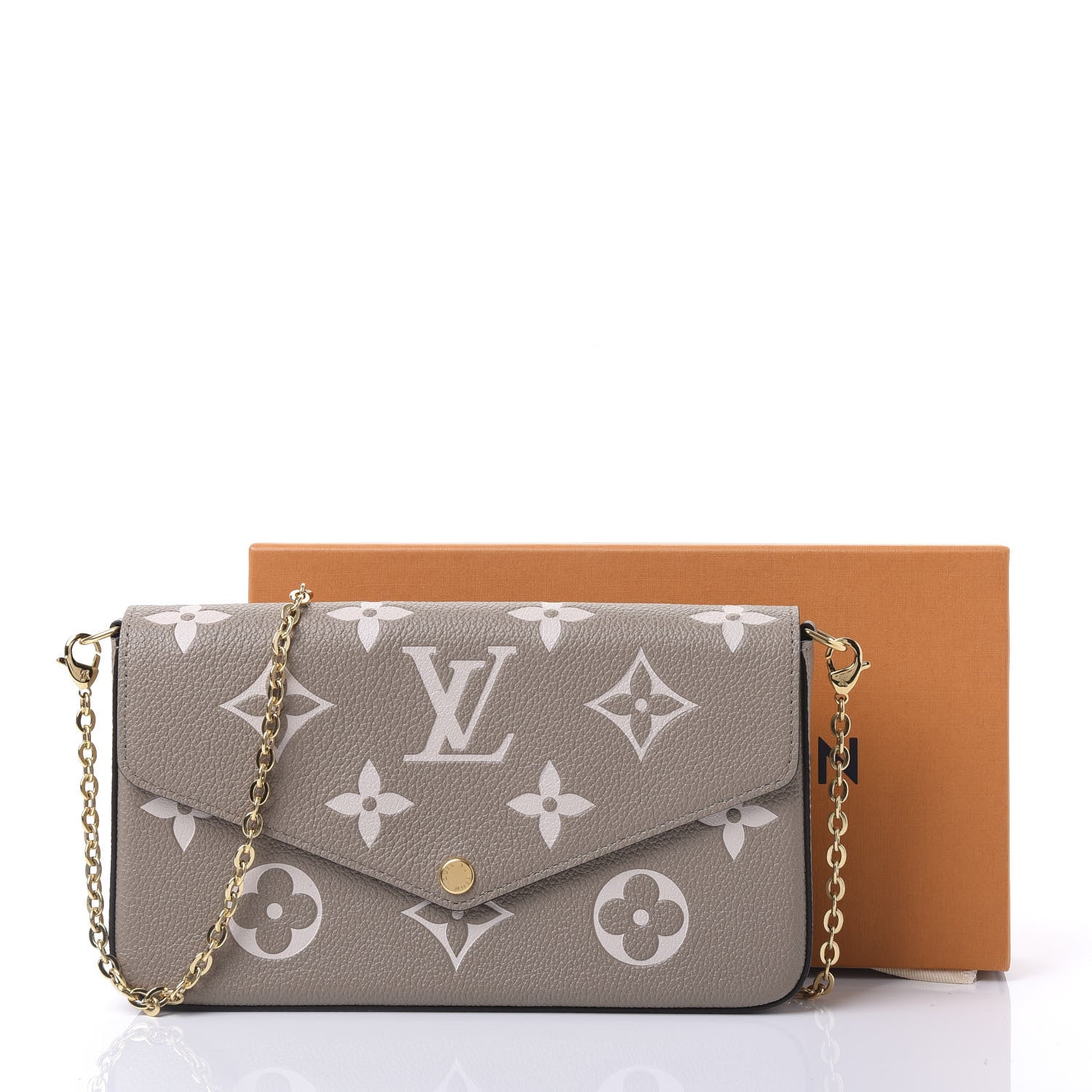 Louis Vuitton Empreinte Monogram Giant Felicie Pochette Tourterelle Creme 10 of 10