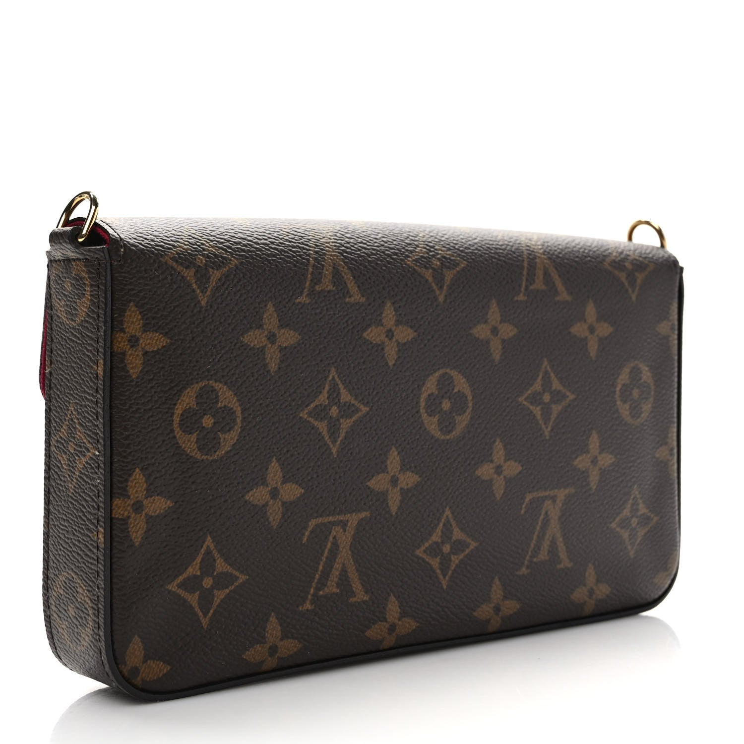 Louis Vuitton Monogram Pochette Felicie Chain Wallet Fuchsia 2 of 8