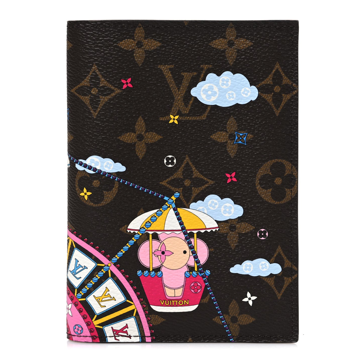 Monogram 2020 Christmas Animation Big Wheel Passport Cover Rose Ballerine