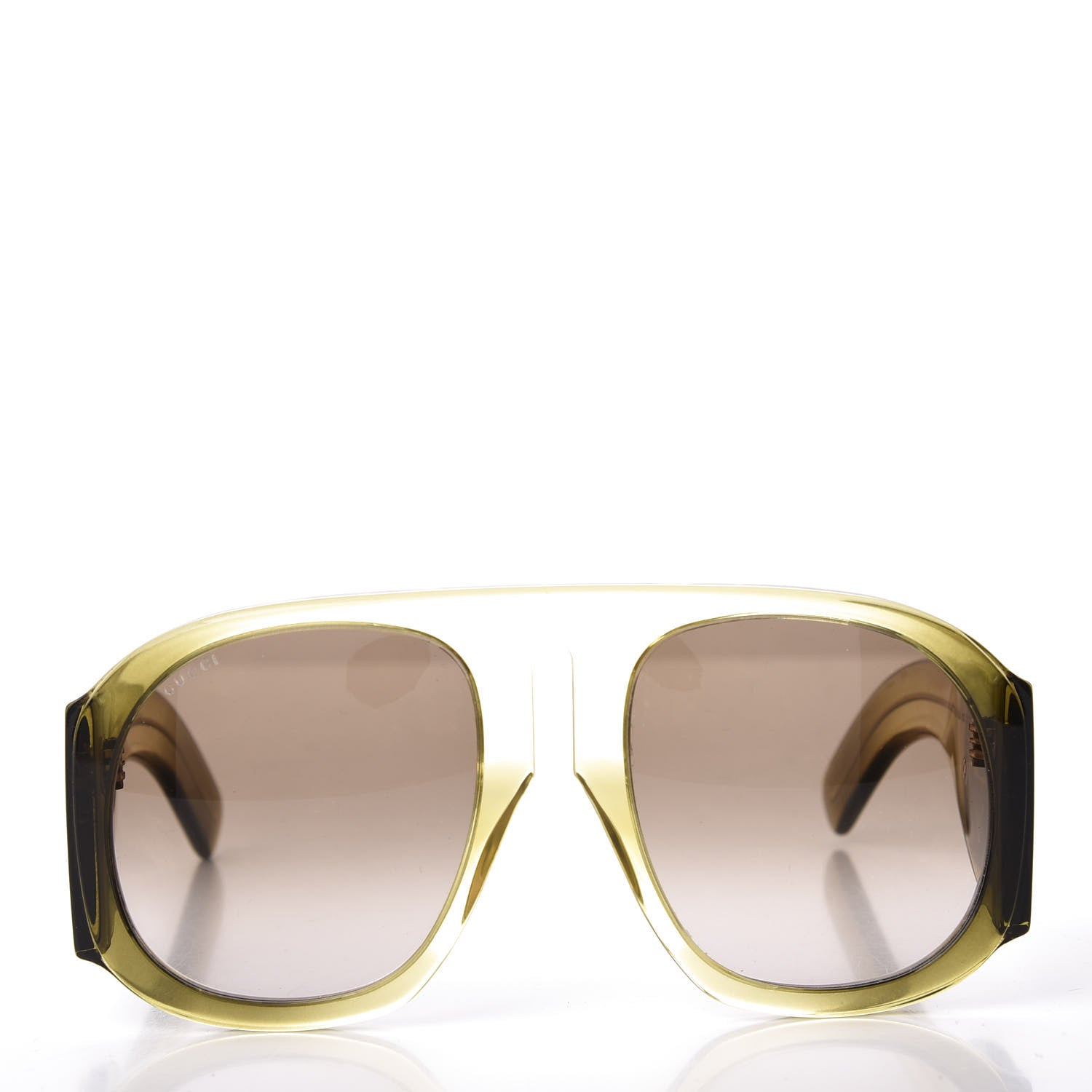 Gucci Oversized Aviator Sunglasses GG0152S Yellow 2 of 8