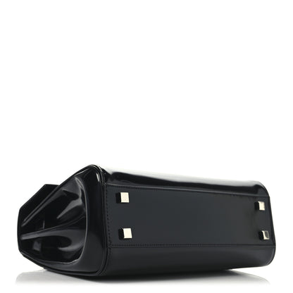 Saint Laurent Shiny Calfskin Le Fermoir Top Handle Bag Small Black 4 of 9