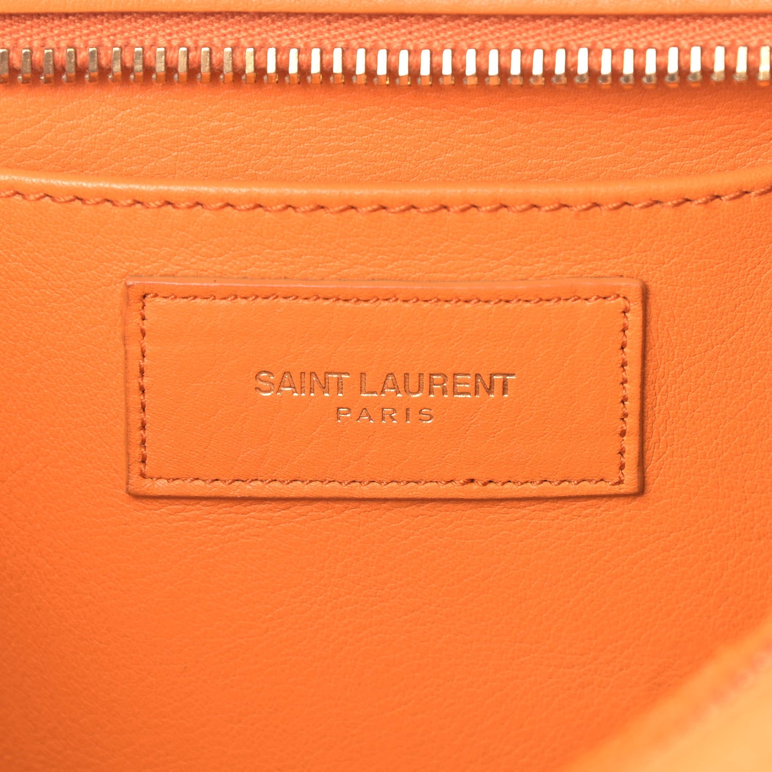 Saint Laurent Calfskin Small Classic Y Cabas Mandarine 10 of 15