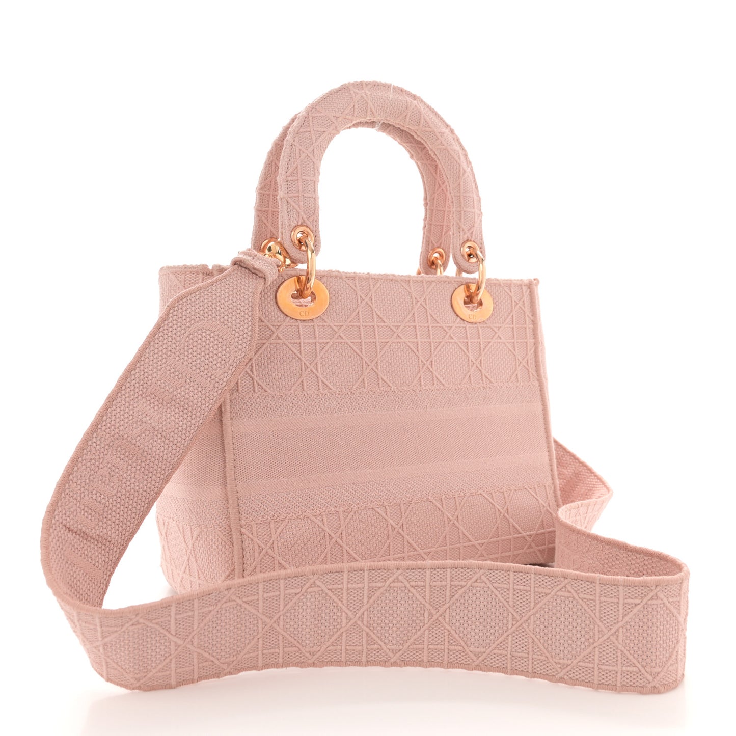Canvas Embroidered Cannage Medium Lady D-Lite Bois de Rose