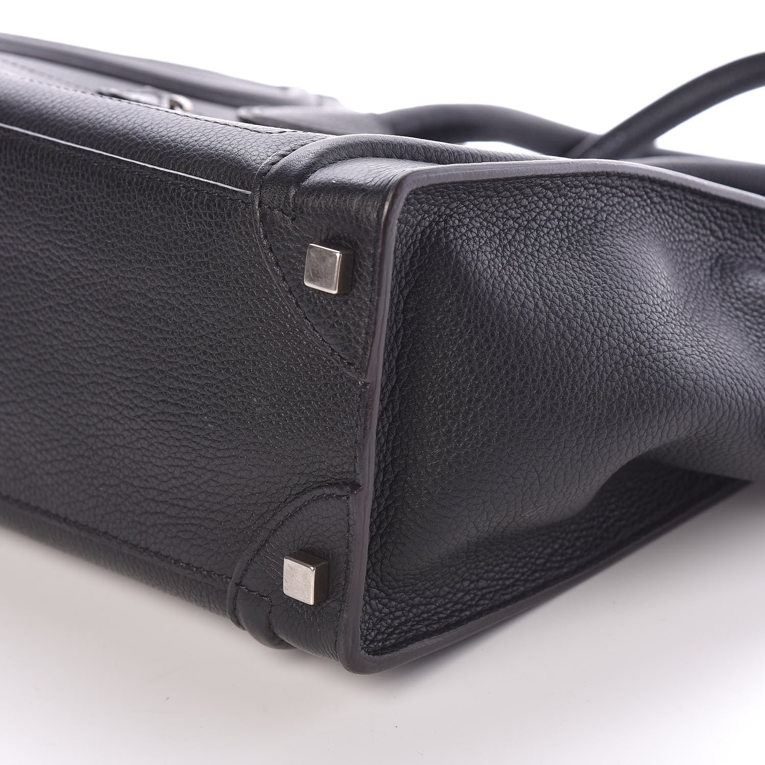 Celine Drummed Calfskin Micro Luggage Black 8 of 8