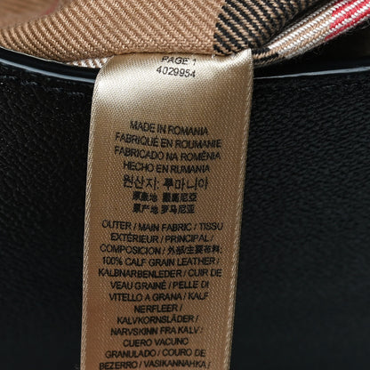 Burberry Grainy Calfskin Small Elmstone Hobo Black 11 of 13