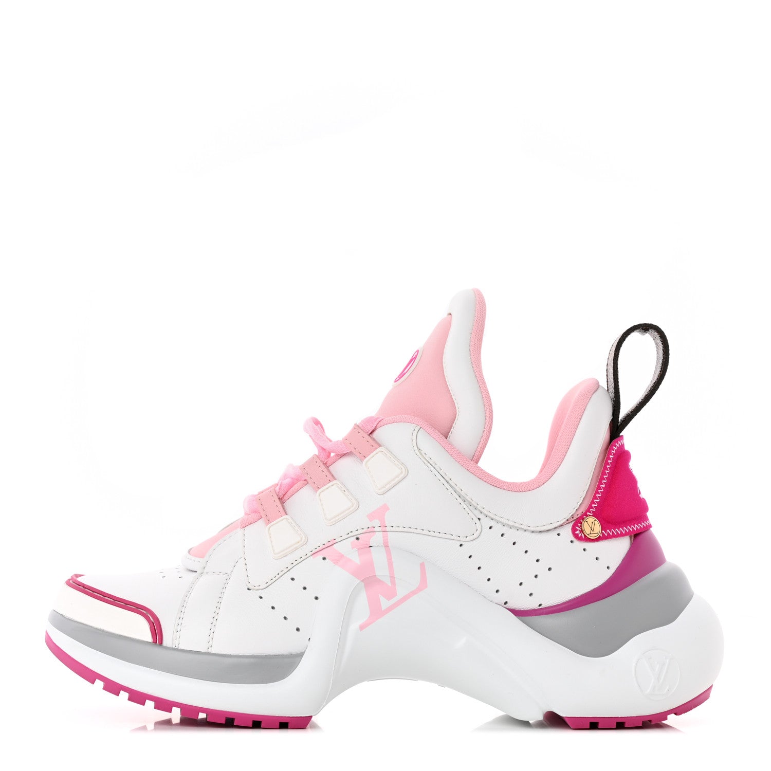 Louis Vuitton Calfskin Technical Nylon LV Archlight Sneaker 39 White Pink Gray 1 of 20