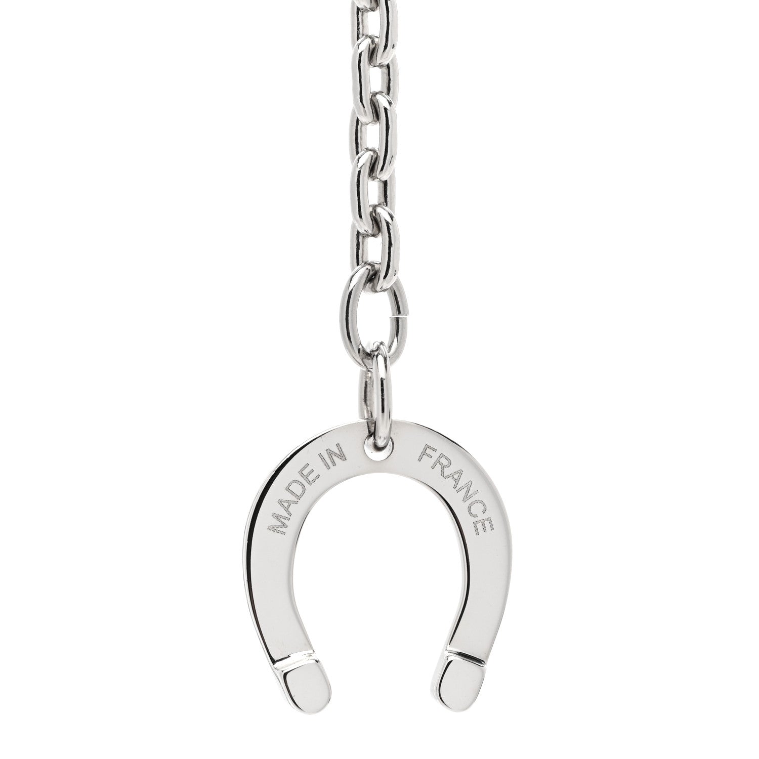 Hermes Vulcanium Cheval Necklace Silver Brun 4 of 4