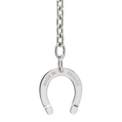 Hermes Vulcanium Cheval Necklace Silver Brun 4 of 4