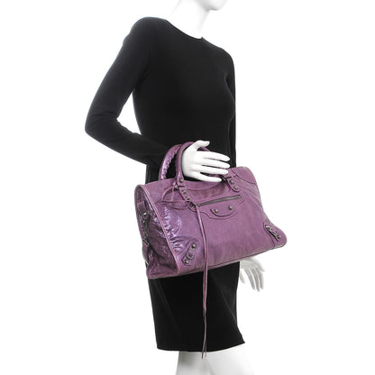Balenciaga Agneau Classic Hardware City Metallic Purple 2 of 8