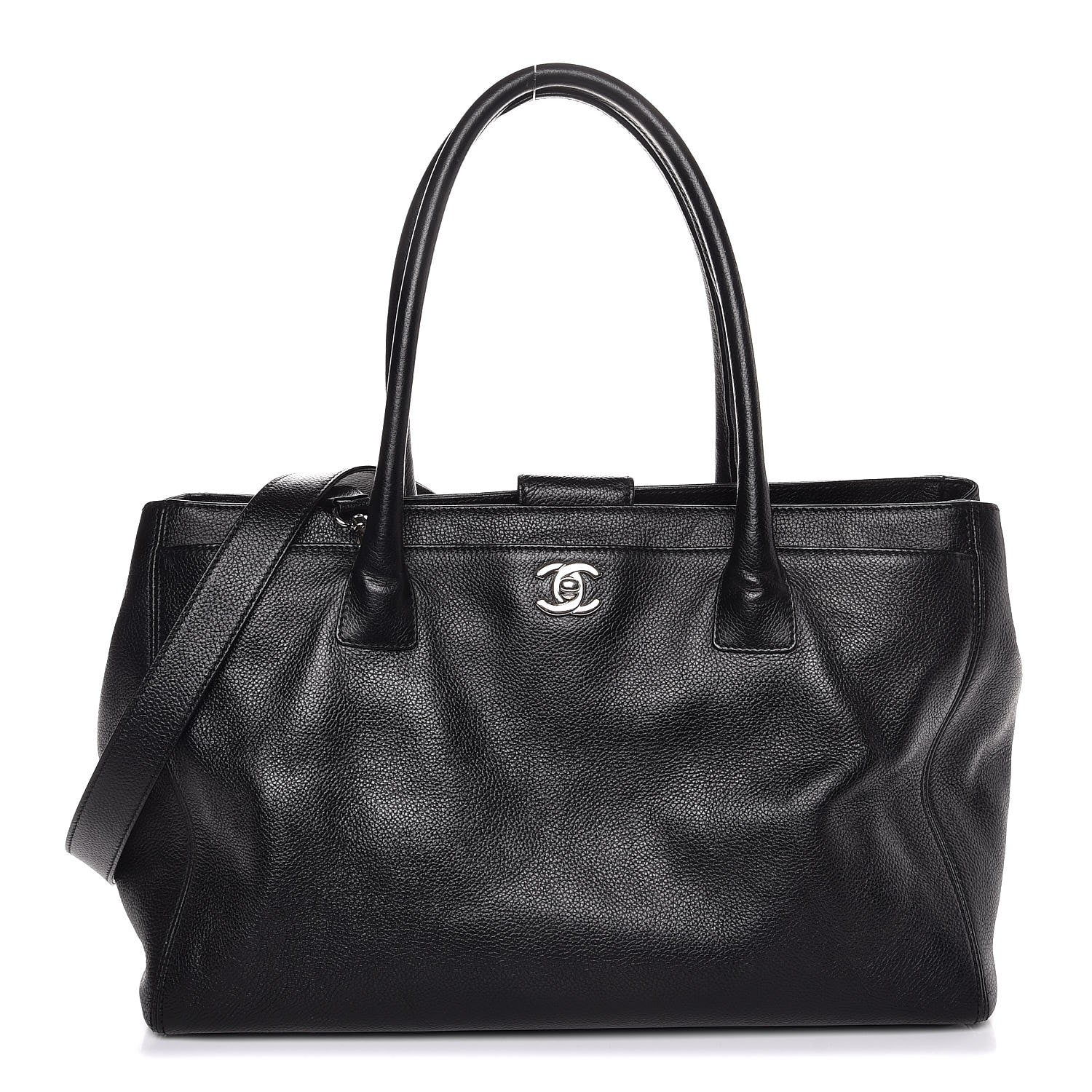 Chanel Calfskin Cerf Executive Shopper Tote Black 1 of 15