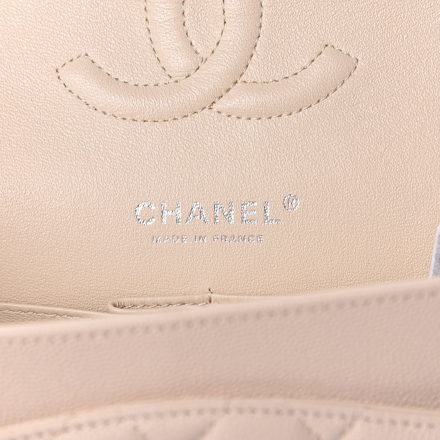 Chanel Caviar Quilted Medium Double Flap Light Beige 8 of 10