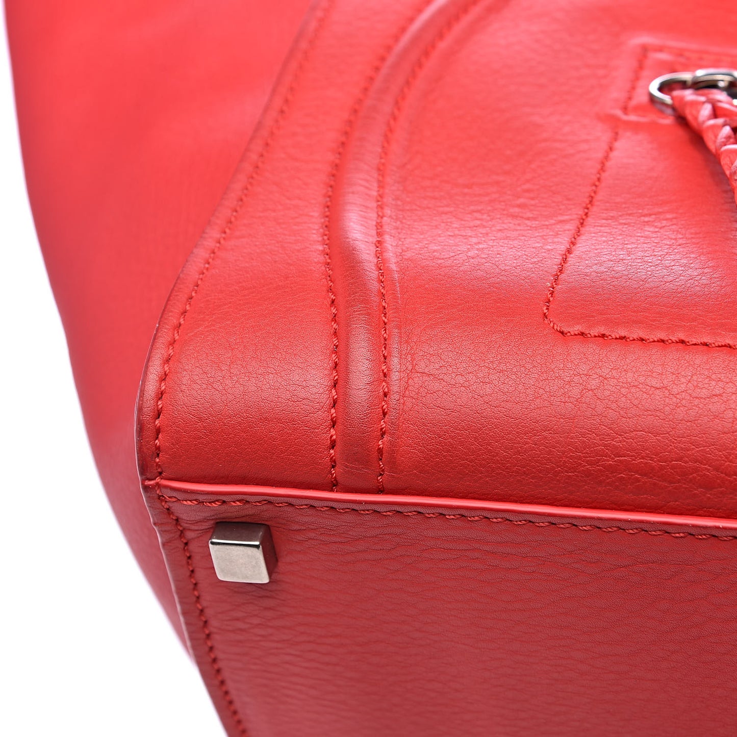 Supple Calfskin Medium Phantom Luggage Vermillion