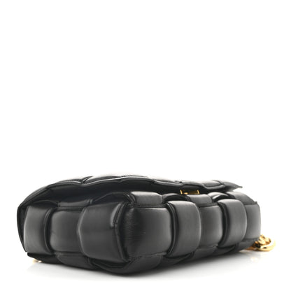 Bottega Veneta Lambskin Maxi Intreccio Padded Chain Cassette Crossbody Bag Black 4 of 12