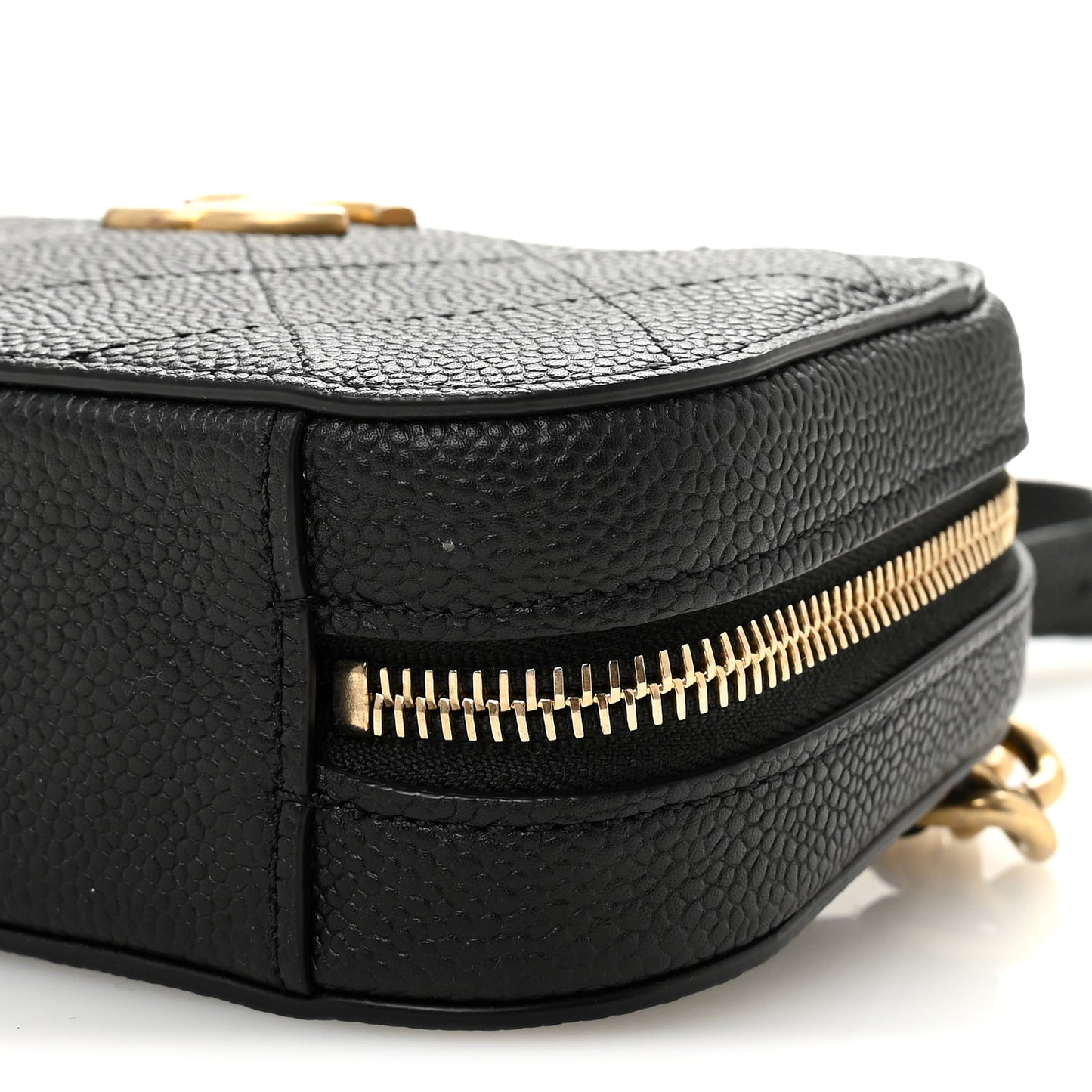 Caviar Quilted Waist Bag Black