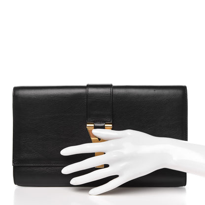 Saint Laurent Calfskin Classic Y Ligne Clutch Black 2 of 13
