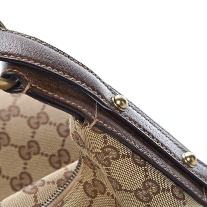 Gucci Monogram Medium Horsebit Chain Hobo Dark Brown 9 of 12