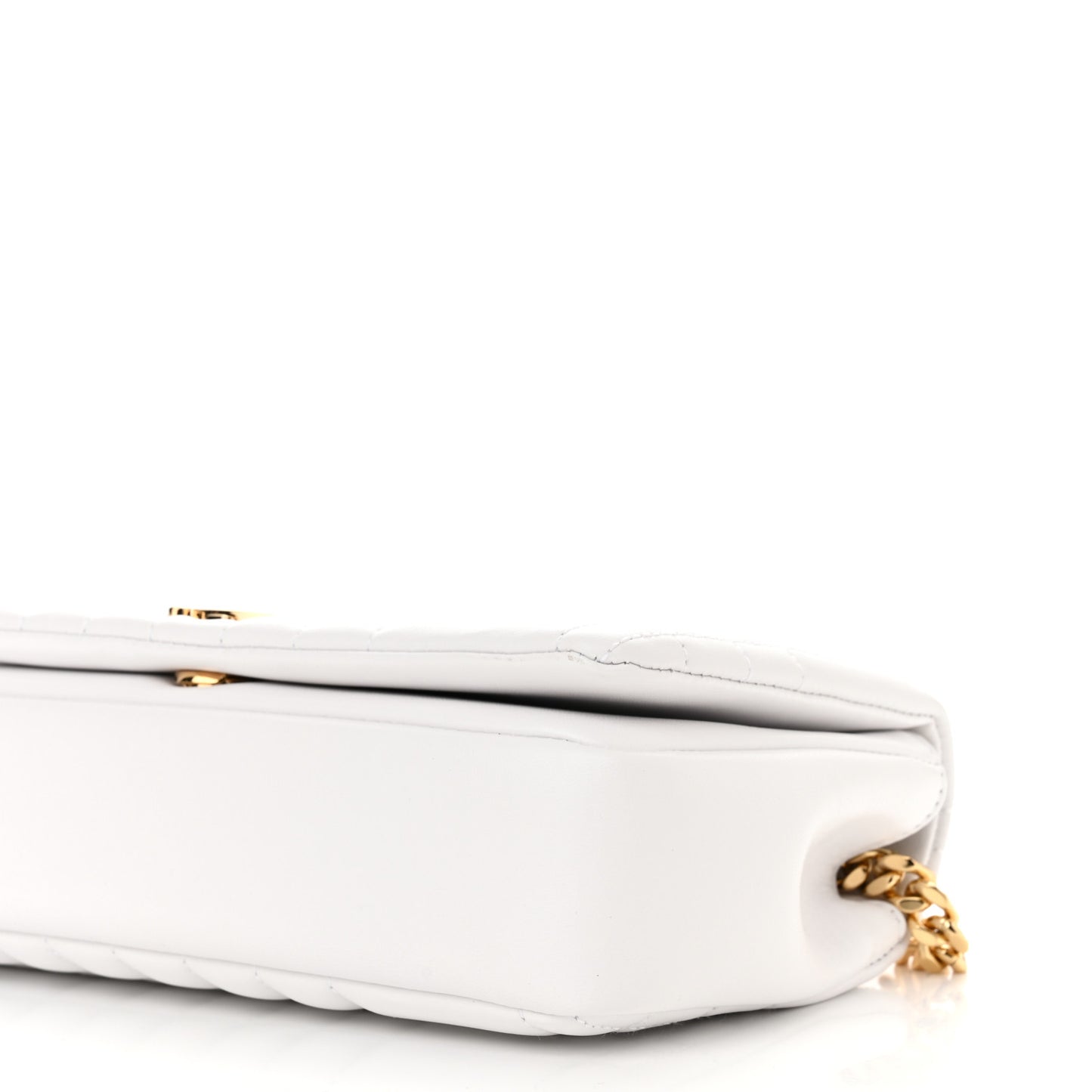 Lambskin Quilted Small Lola Bag Optic White