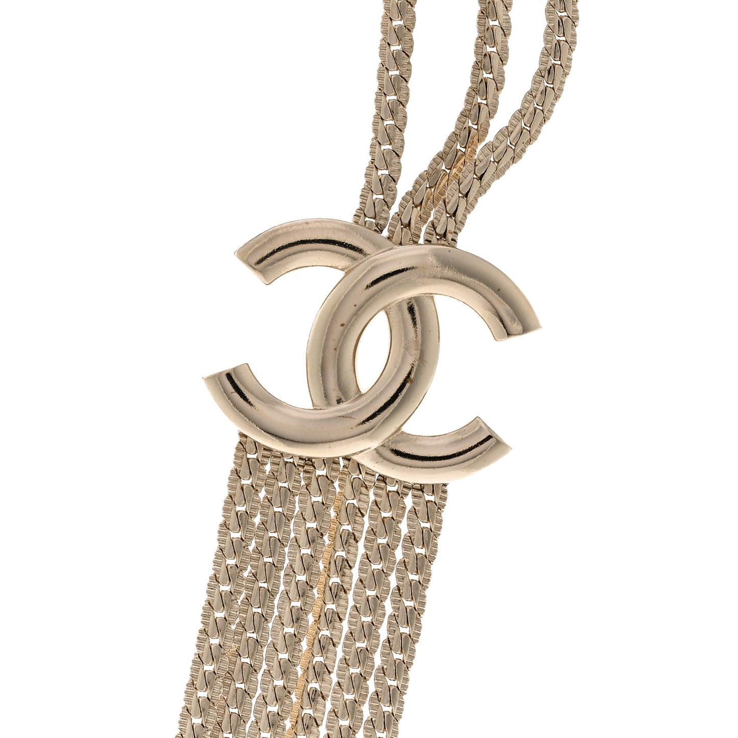 Metal Chain CC Choker Light Gold