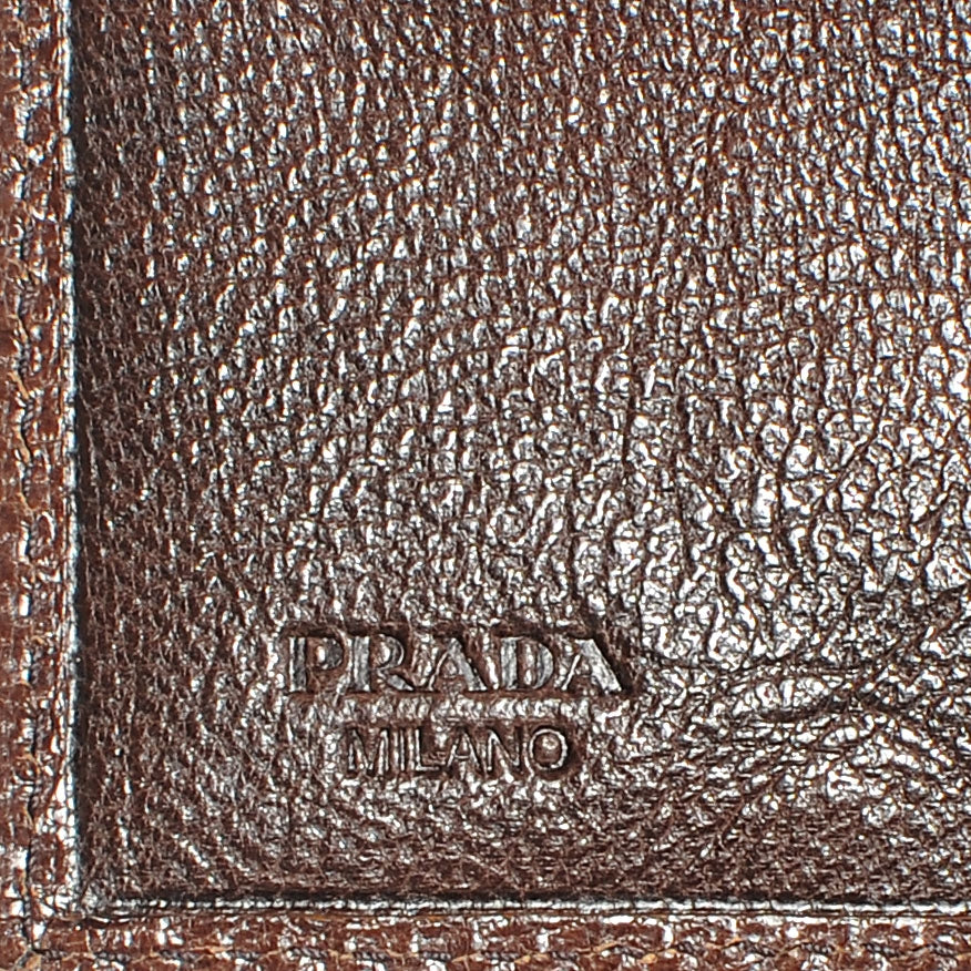 Prada Soft Goatskin Bi-Fold Wallet Moro 7 of 8