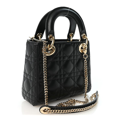 Christian Dior Lambskin Cannage Mini Lady Dior Black 3 of 10