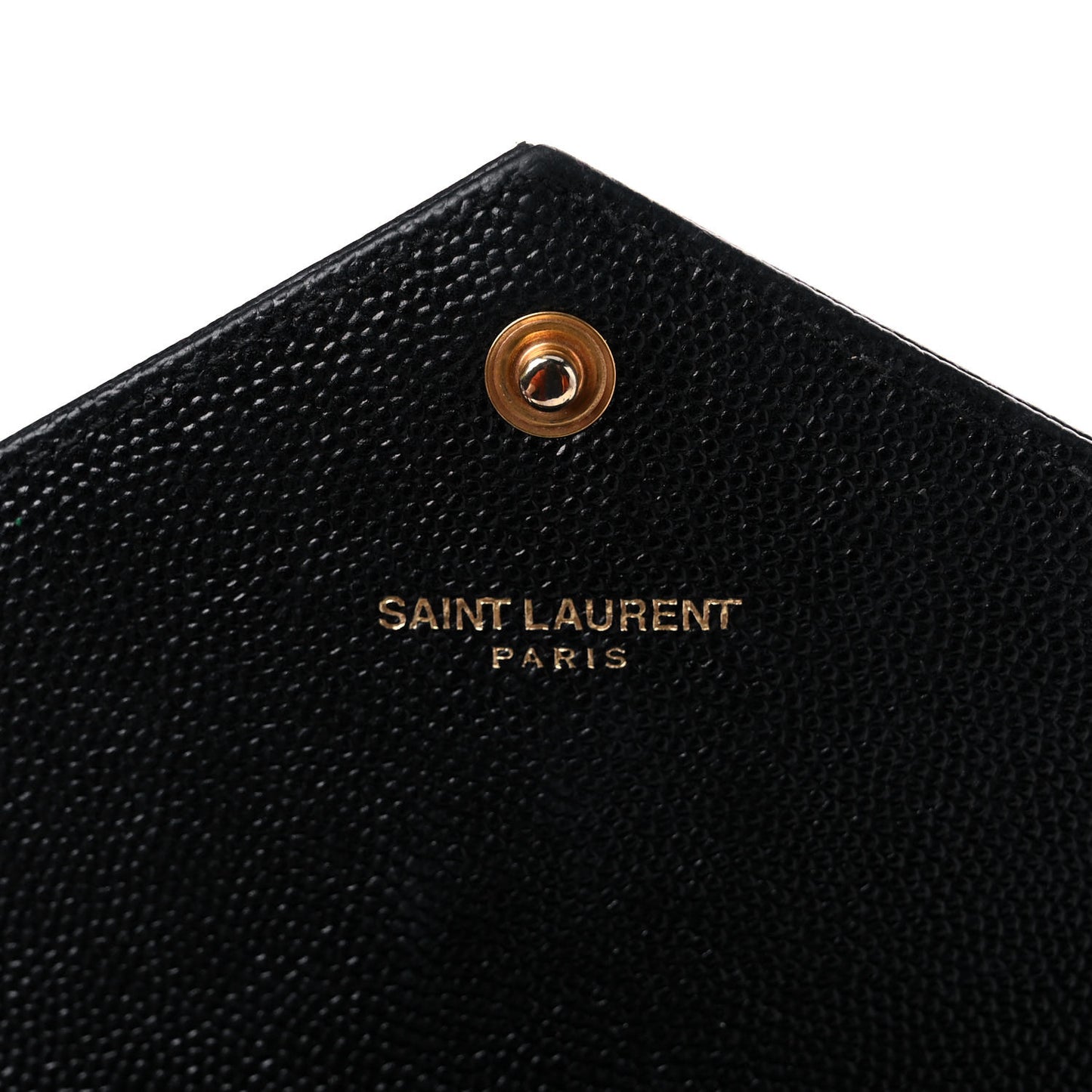 Grain De Poudre Matelasse Chevron Monogram Flap Wallet Black