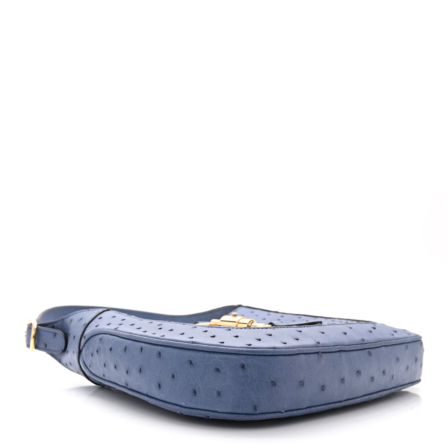 Ostrich Small Jackie 1961 Hobo Washed Indigo