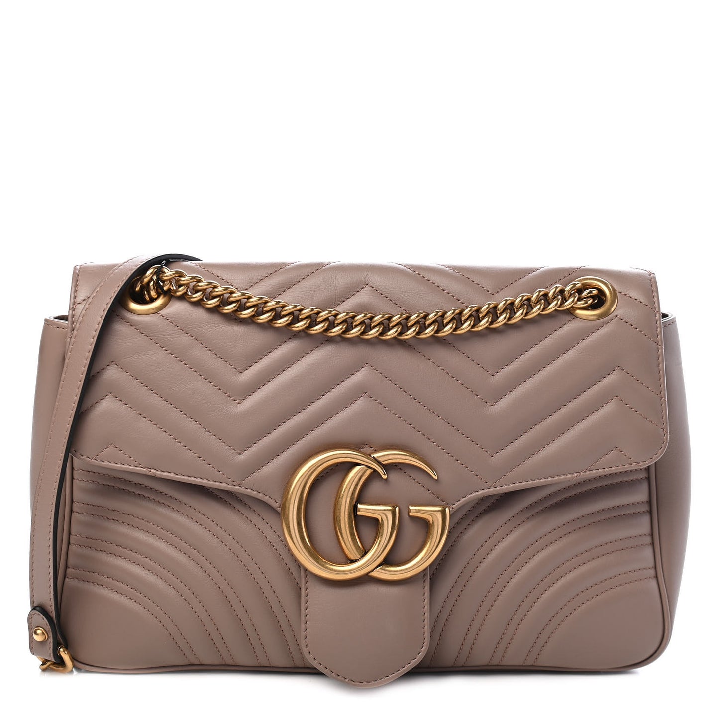 Calfskin Matelasse Medium GG Marmont Shoulder Bag Porcelain Rose