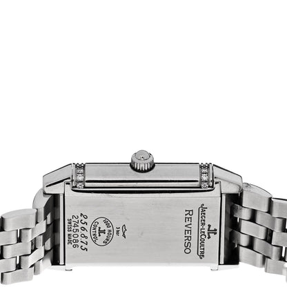 Jaeger-LeCoultre Stainless Steel Diamond 23mm Reverso Classic Duetto Manual Winding Watch 256.8.75 4 of 4