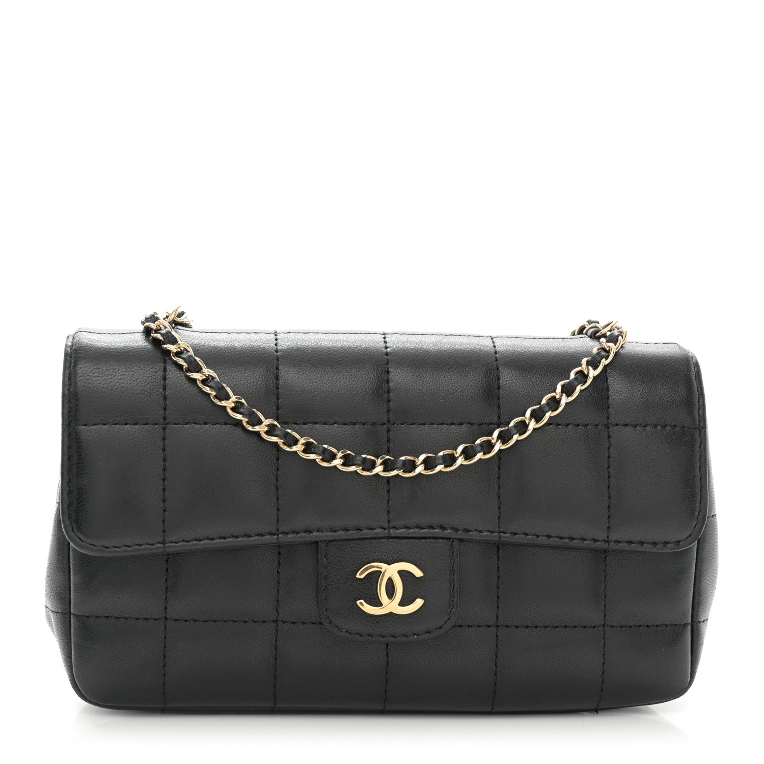 Chanel Lambskin Quilted Mini Chocolate Bar Flap Black 1 of 12