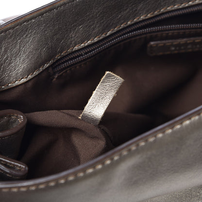 Givenchy Metallic Lambskin Logo Embossed Flap Bag Gold 10 of 15