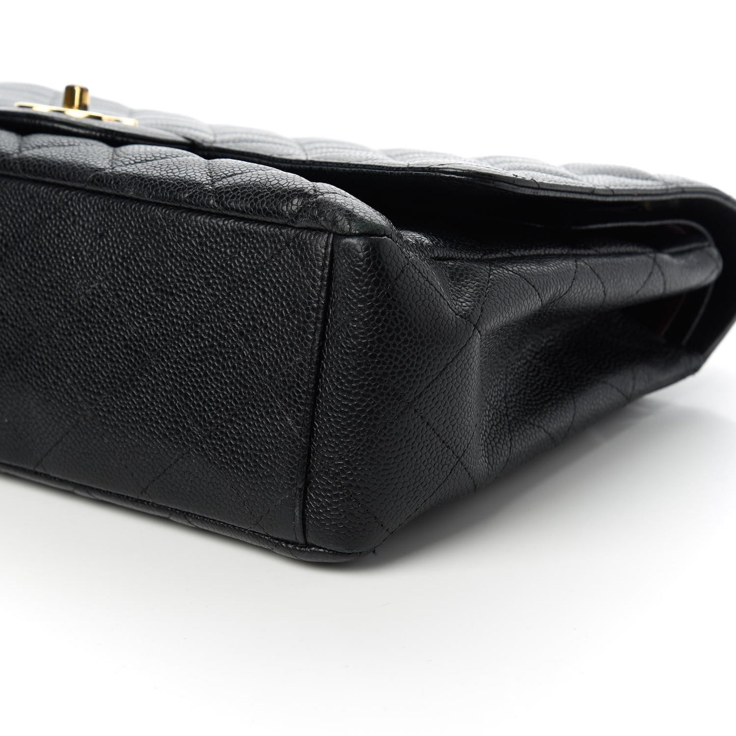 Caviar Quilted Maxi Double Flap Black